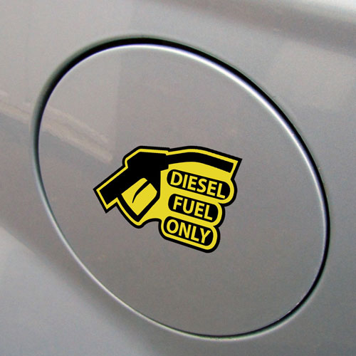 Diesel Only Sticker for Fuel Cap  Easy Fuel Identification Labels
