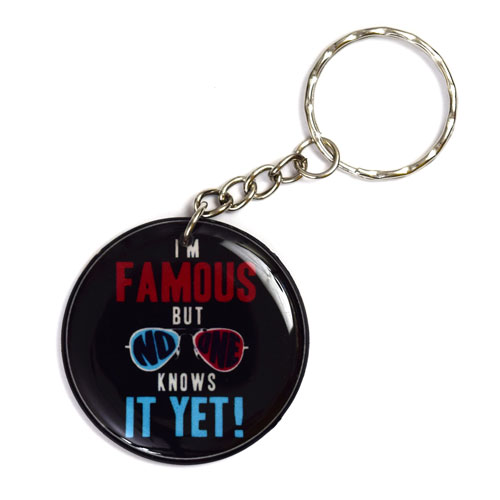 I’m Famous But No One Knows It Yet Funny Keychain Key Chain Keyring Key Ring