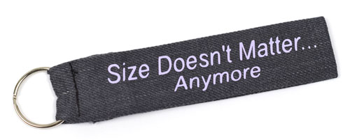 Size Doesn’t Matter Anymore Fabric Wristlet Keychain Cloth Supercar Key Fob Grey & Purple Color