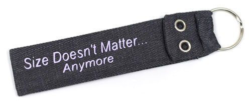 Size Doesn’t Matter Anymore Fabric Wristlet Keychain Cloth Supercar Key Fob Grey & Purple Color