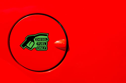 Diesel Only Sticker for Fuel Cap | 1 Pair (Green)