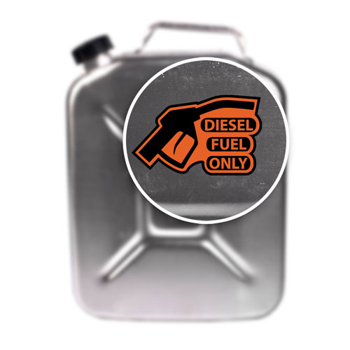 2 Sticker Petrol & Diesel 20cm Sticker Car Fuel Tank Canister Note 