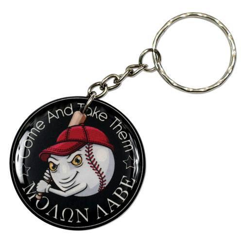 Come And Take Them Molon Labe Baseball Ball Keychain Key Chain Keyring Key Ring