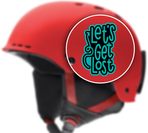 Let’s Get Lost Layered Vinyl Sticker Explore Travel Discover Quote Decal